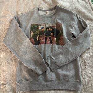 FRIENDS Gray Crewneck Sweater with Graphic